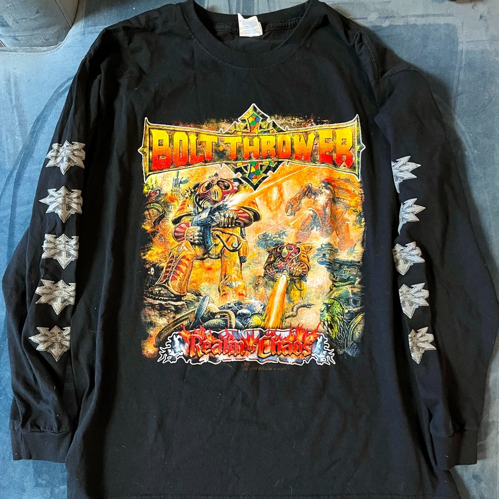 Bolt Thrower - Realm of Chaos Long Sleeve Size L Death Metal Metallica Obituary
